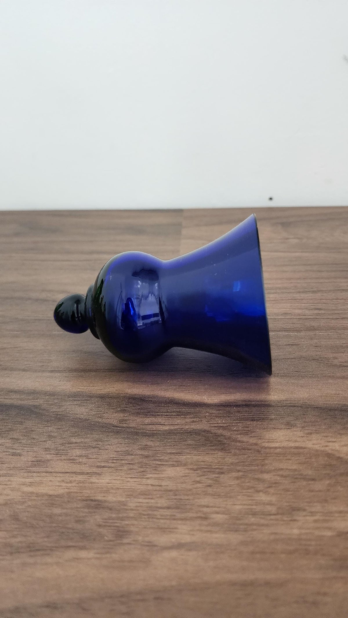 Vintage Hand Blown Glass Candle Snuffer, Mid Century Color Art Glass, vintage ornaments, Sculptural Modern Candle Accessory