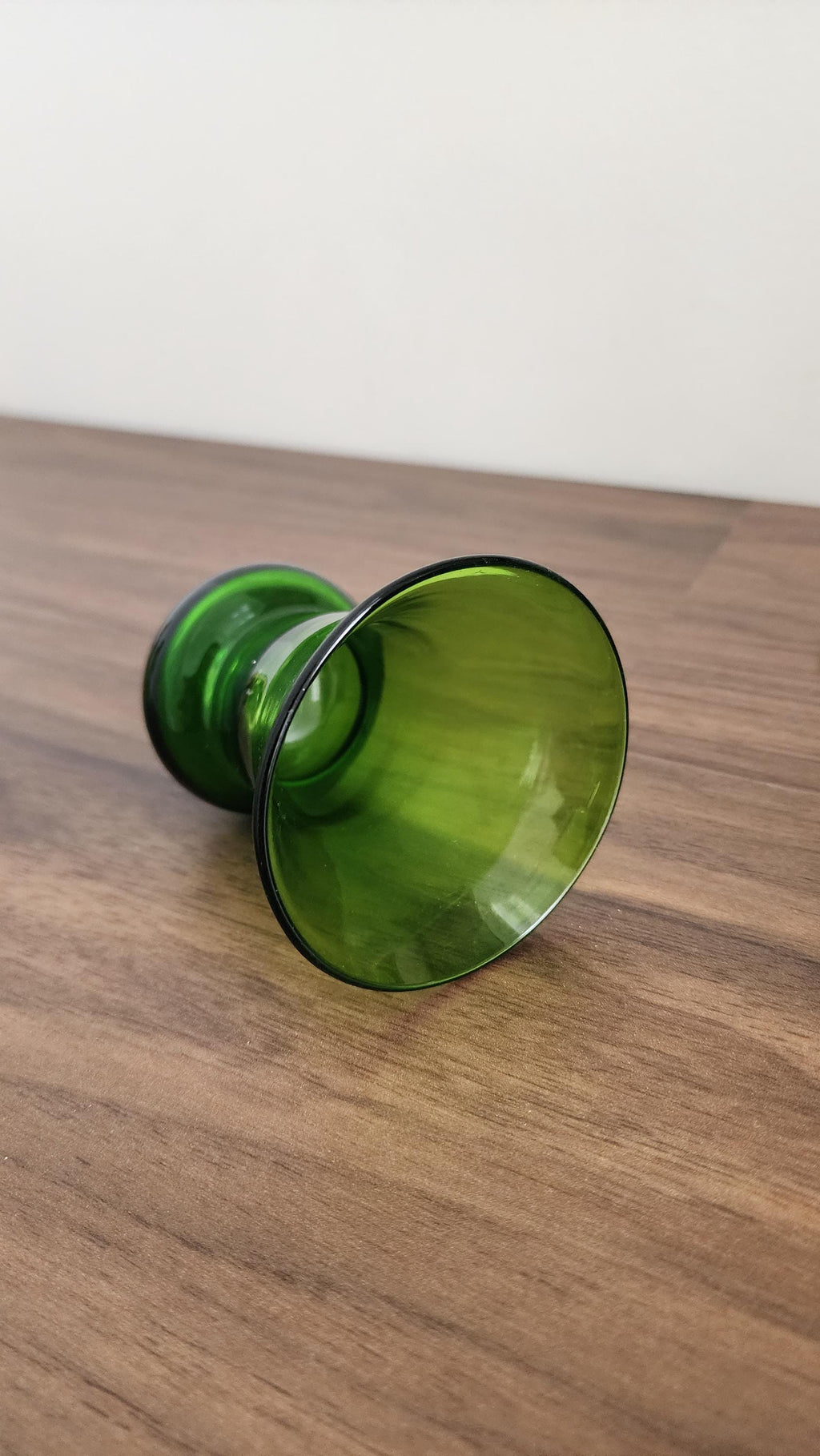 Vintage Hand Blown Glass Candle Snuffer, Mid Century Color Art Glass, vintage ornaments, Sculptural Modern Candle Accessory