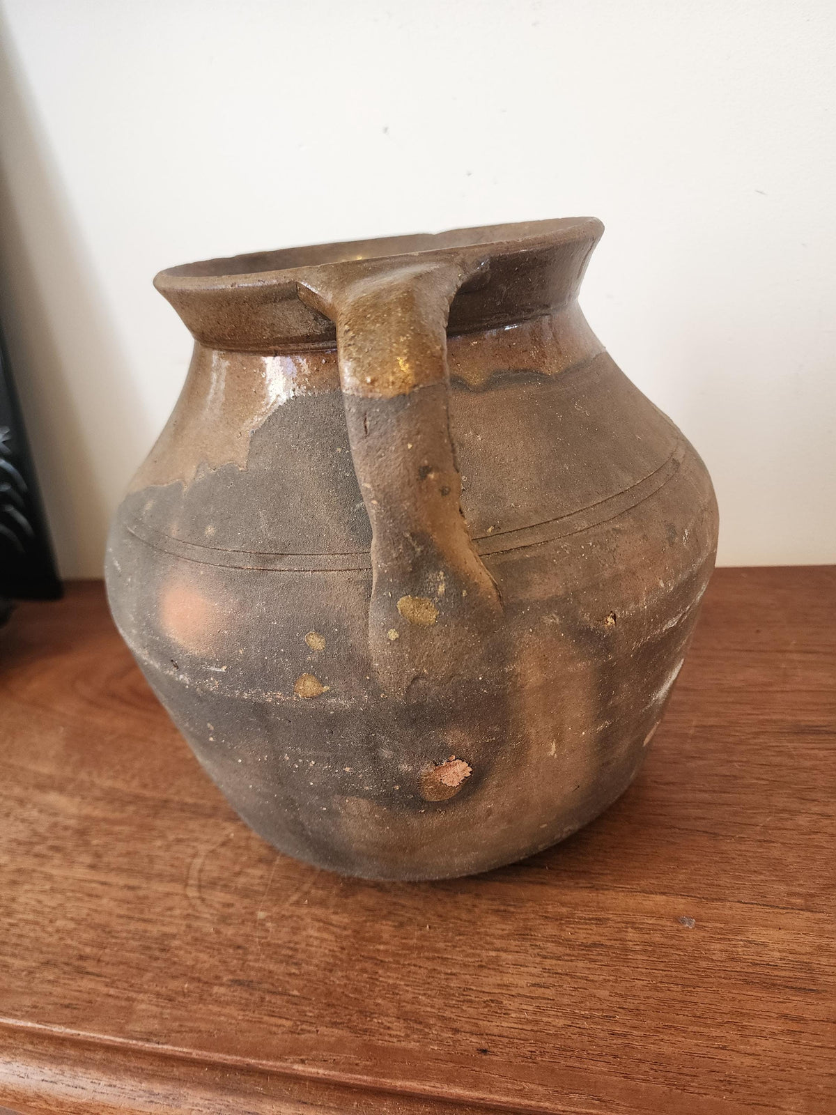 Antique Rustic Terracotta Pot with Handles, European Earthenware Vessel, Wabi Sabi Clay Jar, Primitive Farmhouse Decor, Aged Patina - Image 10