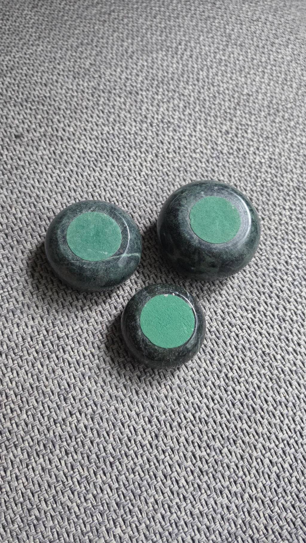 Set of 3 Green Stone Tealight Holders, Marble Candle Holders, Minimalist Natural Stone Decor, Small Candle Set - Image 12