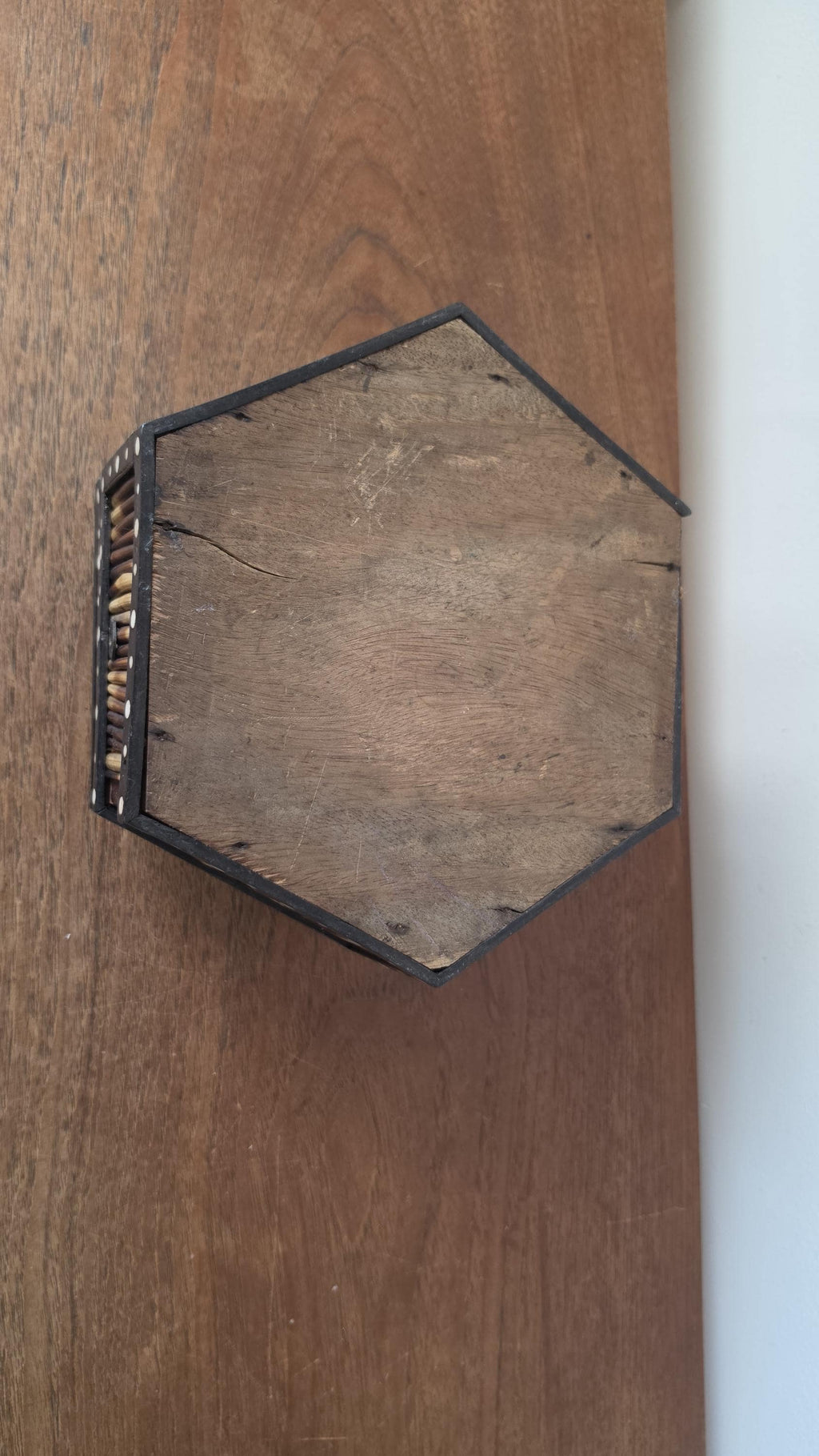 Antique 19th Century Ceylonese Porcupine Quill Box Sri Lanka Hexagonal Bone Inlay Casket - Image 17