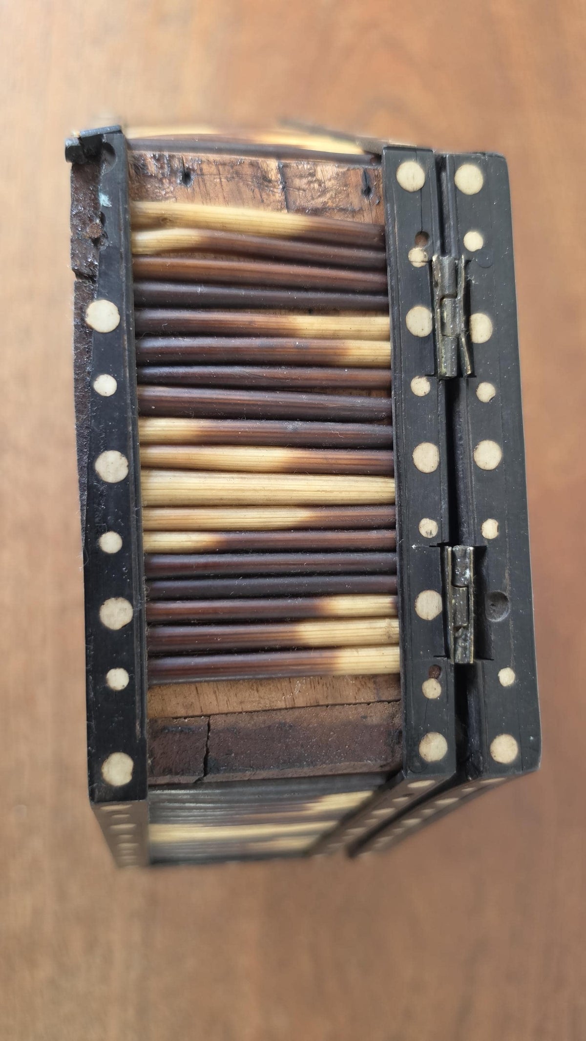 Antique 19th Century Ceylonese Porcupine Quill Box Sri Lanka Hexagonal Bone Inlay Casket - Image 18