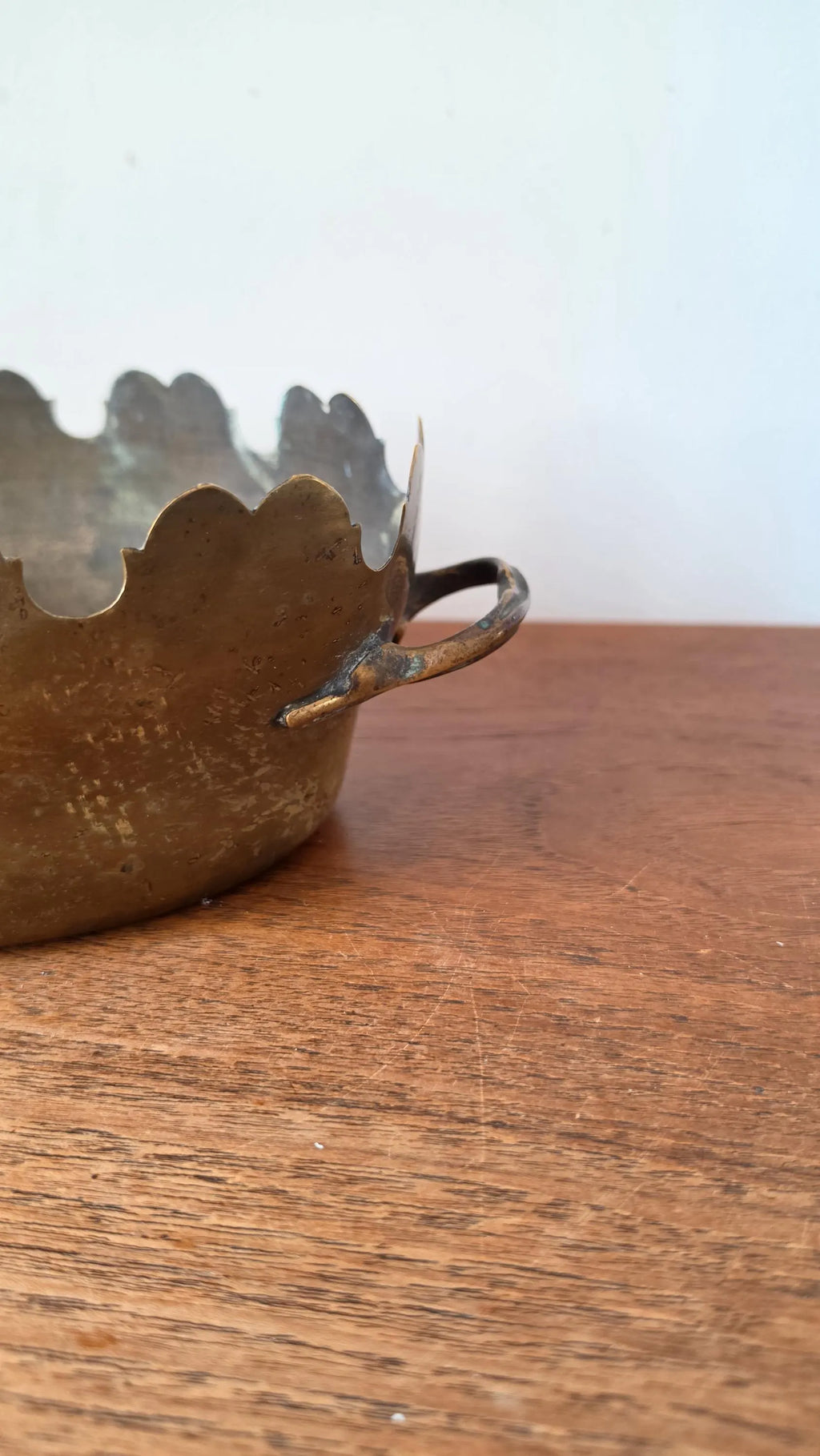 Art Deco copper Wine & Glass Cooler, Scalloped Champagne Bucket, Vintage Barware Chiller with Handles, French Deco Style - Image 6