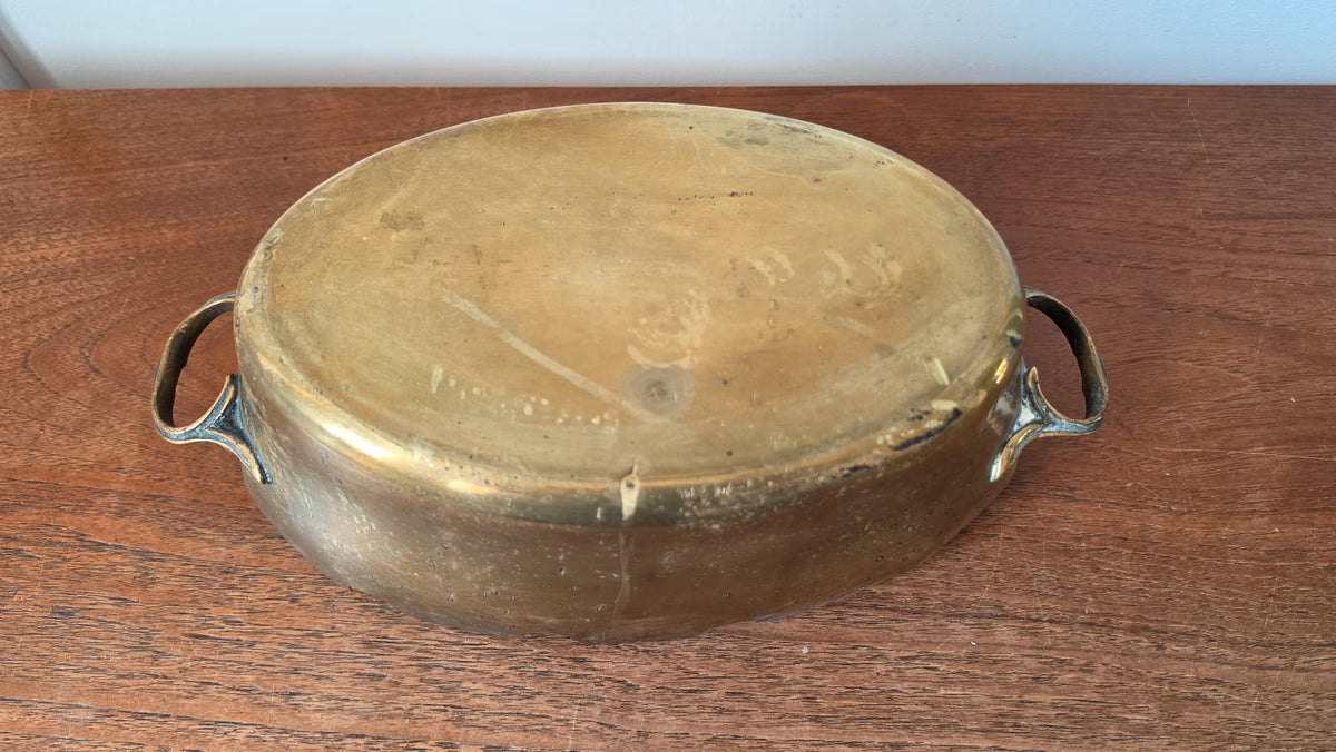 Art Deco copper Wine & Glass Cooler, Scalloped Champagne Bucket, Vintage Barware Chiller with Handles, French Deco Style - Image 11