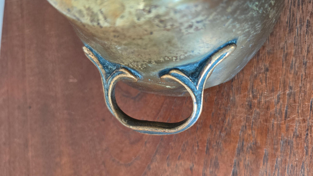 Art Deco copper Wine & Glass Cooler, Scalloped Champagne Bucket, Vintage Barware Chiller with Handles, French Deco Style - Image 12