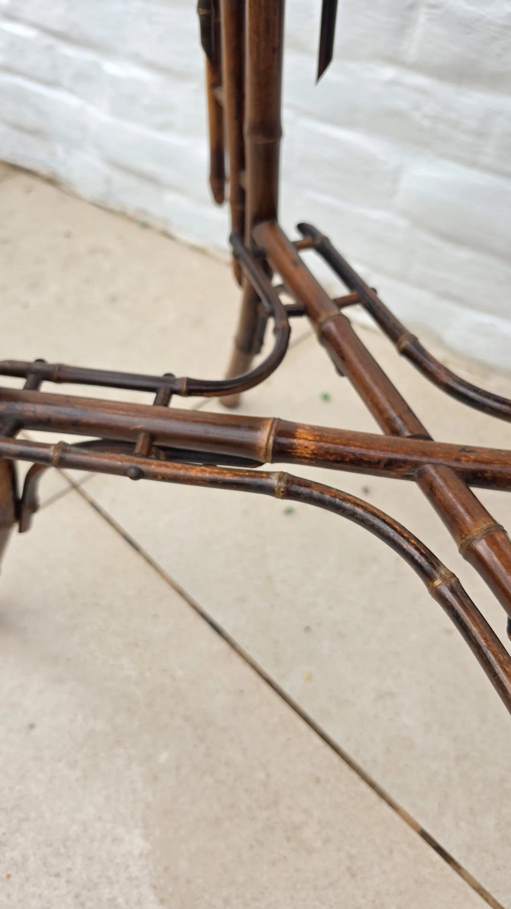 Antique French Bamboo Side Table Japonisme Aesthetic Movement Oval Rattan Cane Occasional Table Victorian Chinoiserie Furniture - Image 10