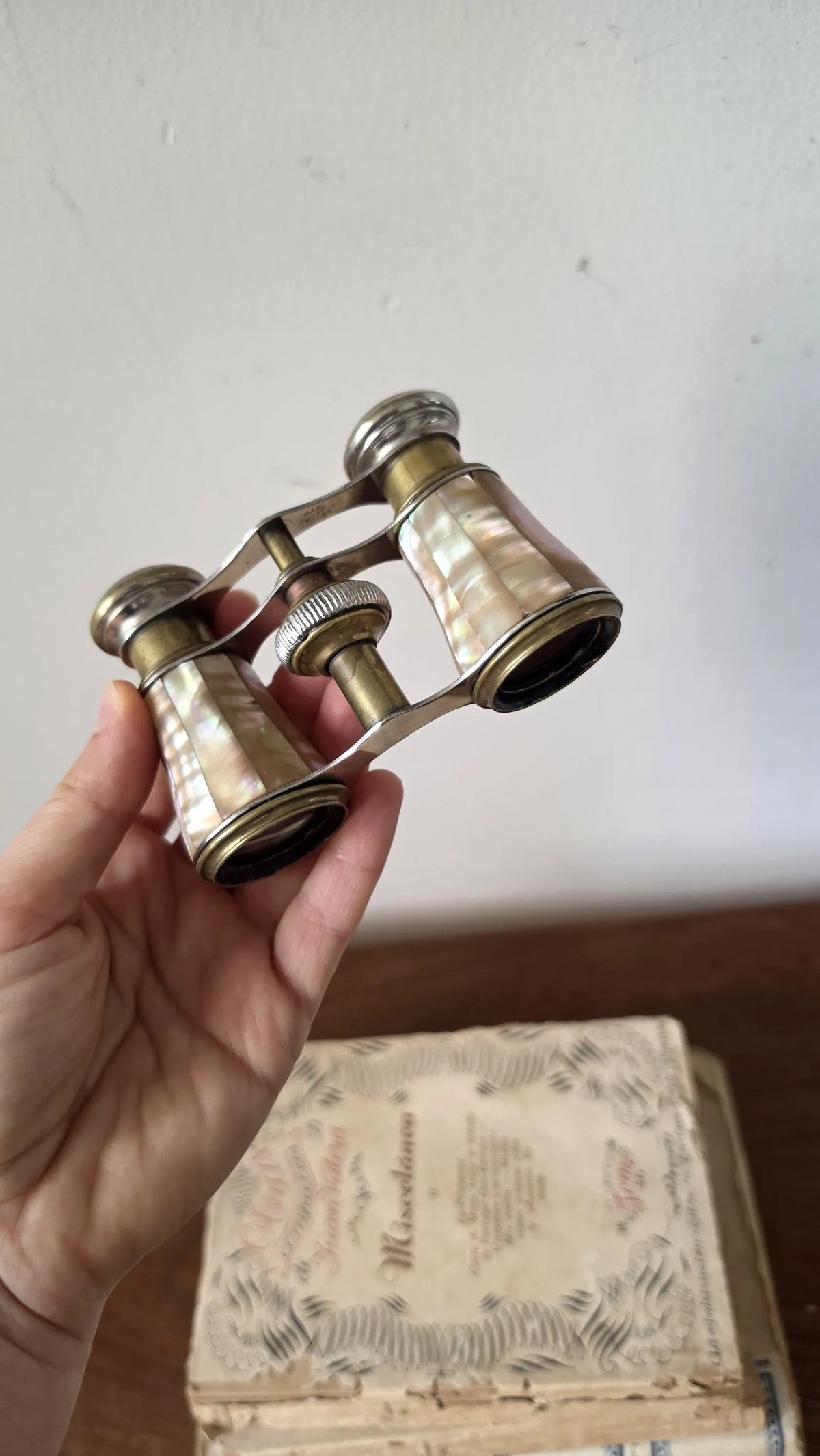 Antique Colmont Paris Mother of Pearl Opera Glasses, French Brass Binoculars, Theater Binoculars, Grand Tour Decor, Collectible Optics - Image 6