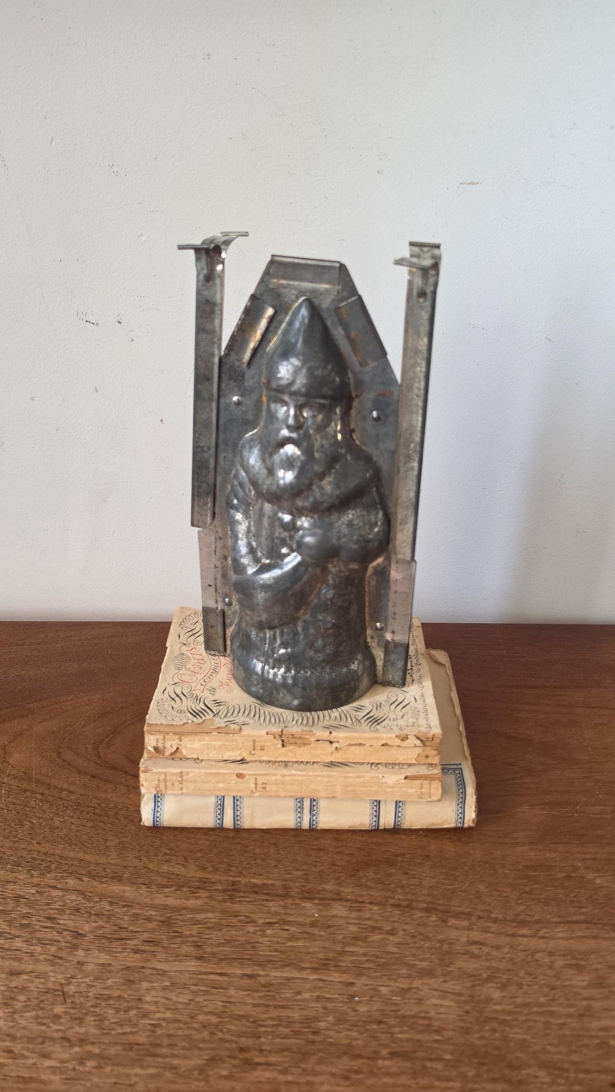 Rare Antique Santa Claus Chocolate Mold, Father Christmas Metal Mould, Primitive Confectionery Form, European Holiday Collectible - Image 3
