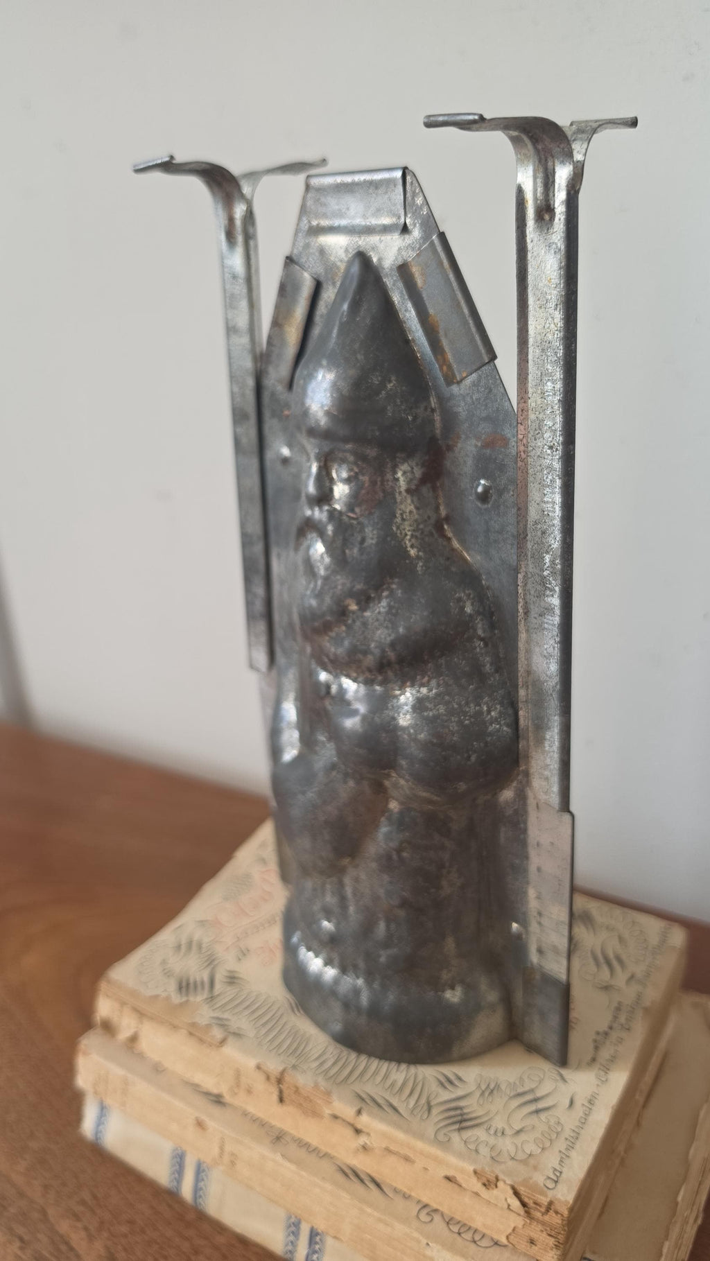Rare Antique Santa Claus Chocolate Mold, Father Christmas Metal Mould, Primitive Confectionery Form, European Holiday Collectible - Image 6