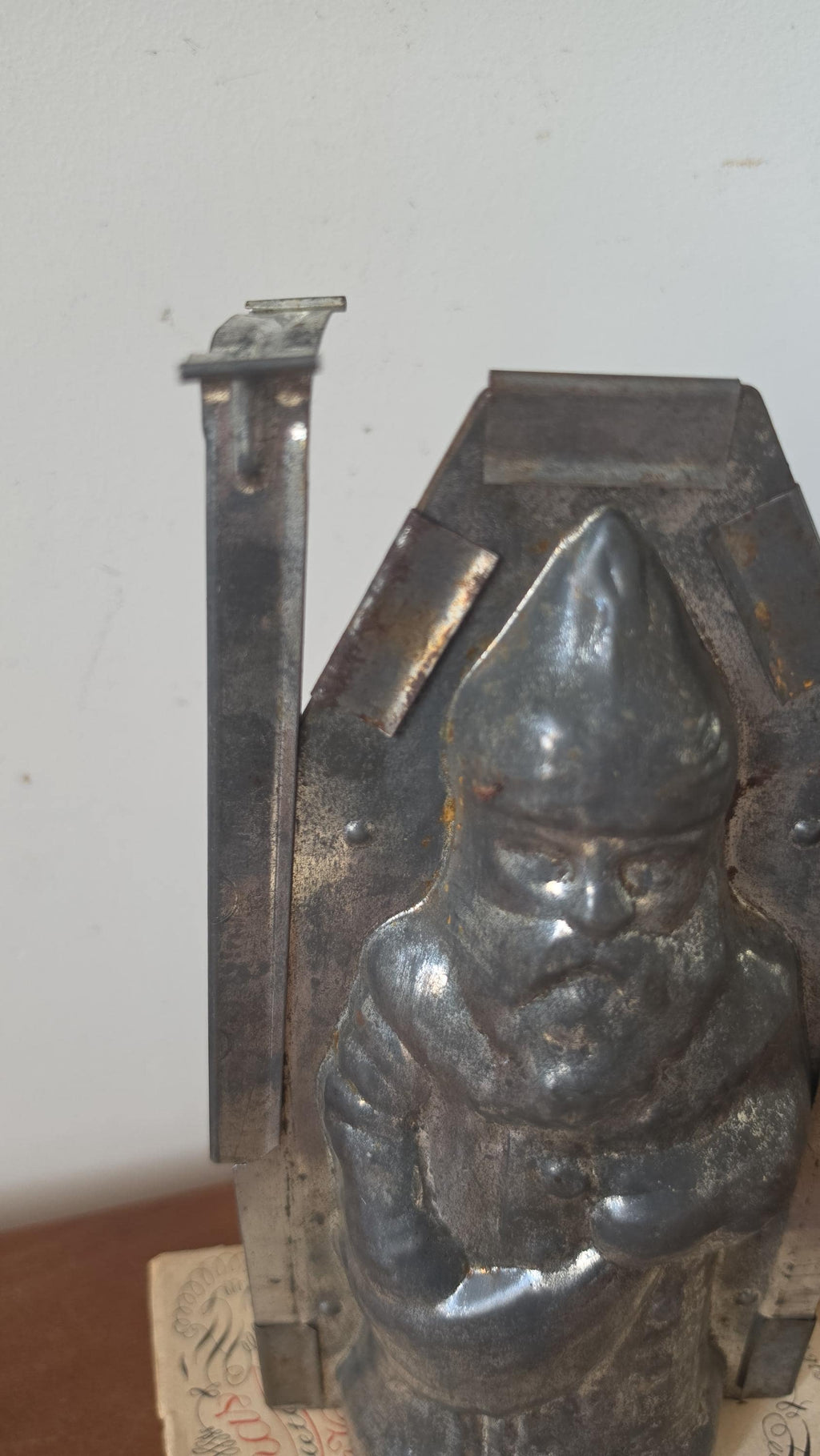 Rare Antique Santa Claus Chocolate Mold, Father Christmas Metal Mould, Primitive Confectionery Form, European Holiday Collectible - Image 5