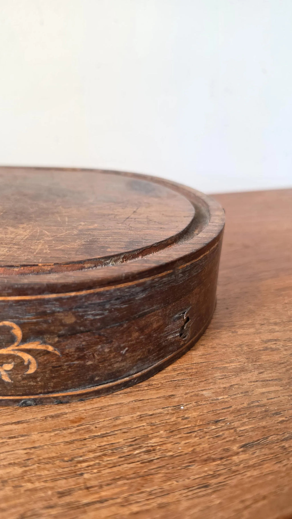 Antique Victorian Marquetry Glass Dome Stand, Oval Wooden Display Riser, Inlaid Folk Art Specimen Base, 19th Century Dome Plinth - Image 9