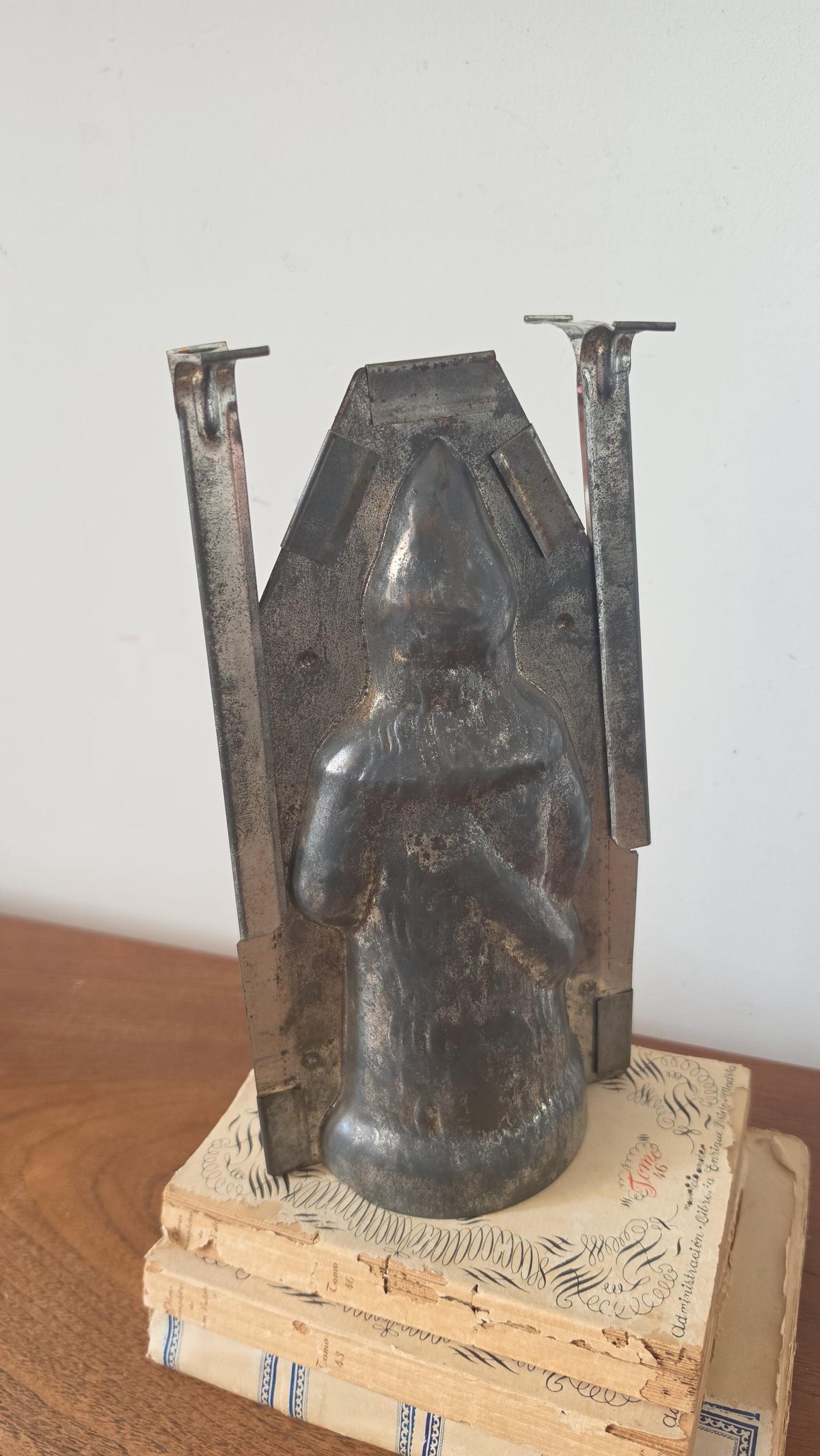 Rare Antique Santa Claus Chocolate Mold, Father Christmas Metal Mould, Primitive Confectionery Form, European Holiday Collectible - Image 7