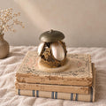 Antique Art Nouveau Hotel Bell, Le Portel Hôtel Mell Mother of Pearl Brass Desk Bell, French Belle Époque Reception Bell - Image 1