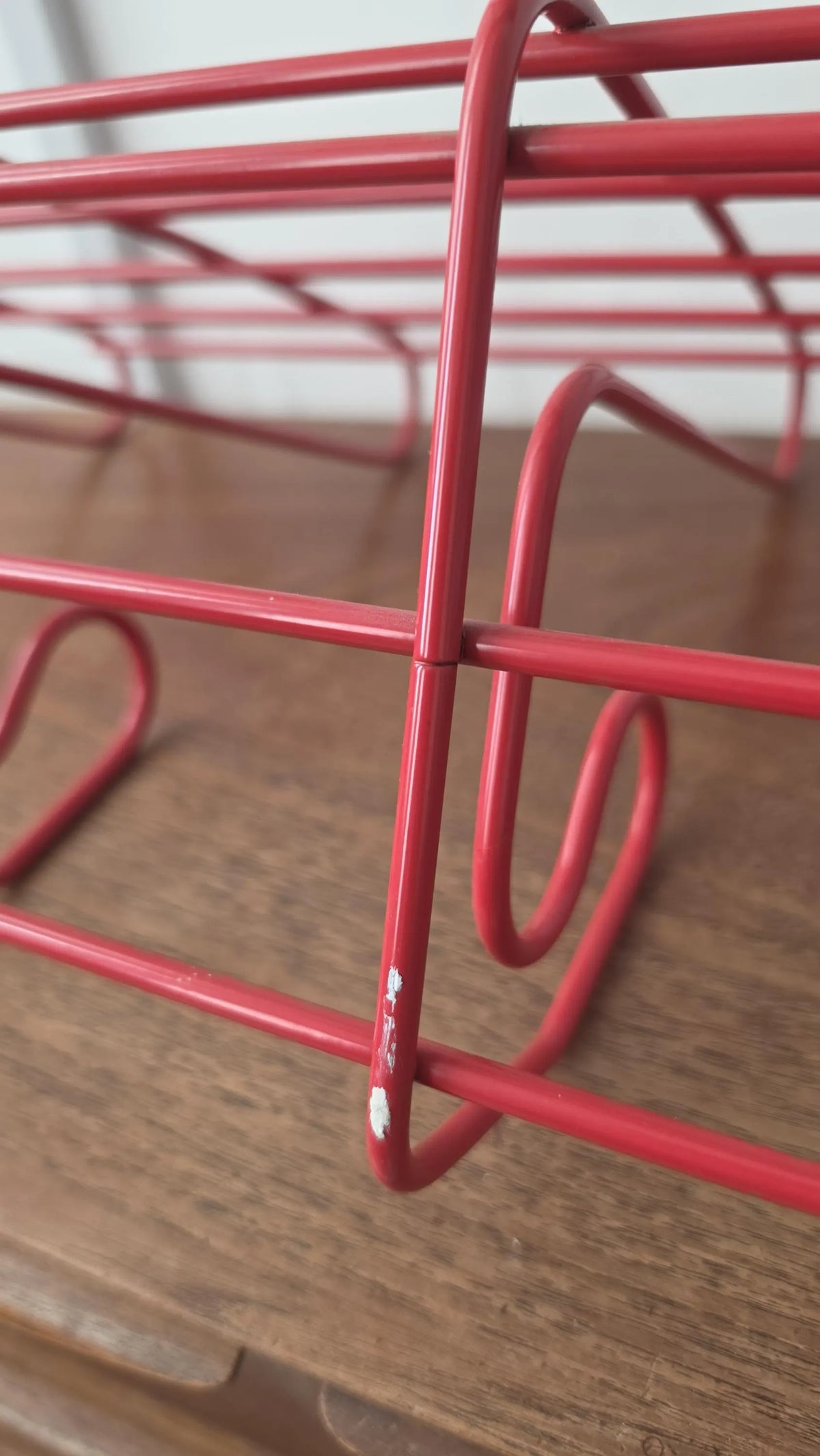 Vintage Red Metal Wall Coat Rack, Mid Century Modern Hat Shelf with 6 Hooks, Retro Entryway Organizer, Industrial Wall Mounted Storage - Image 16