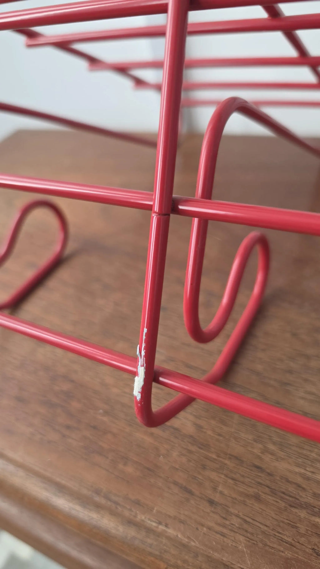 Vintage Red Metal Wall Coat Rack, Mid Century Modern Hat Shelf with 6 Hooks, Retro Entryway Organizer, Industrial Wall Mounted Storage - Image 17