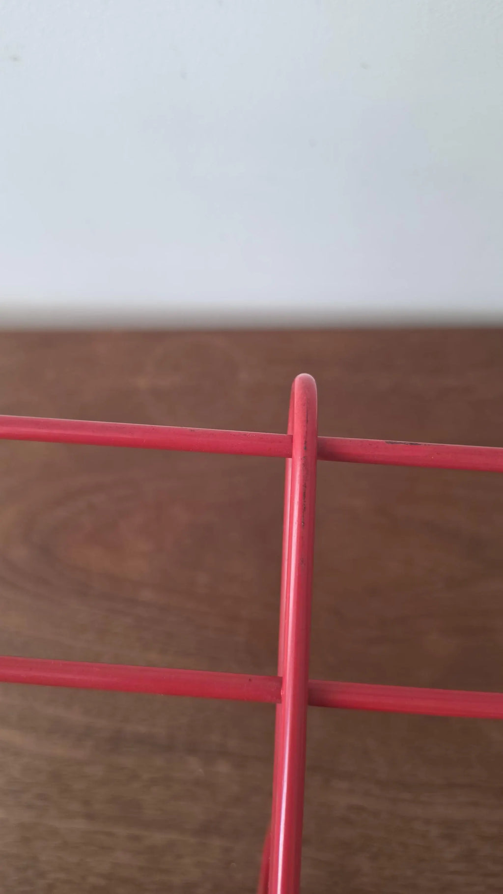 Vintage Red Metal Wall Coat Rack, Mid Century Modern Hat Shelf with 6 Hooks, Retro Entryway Organizer, Industrial Wall Mounted Storage - Image 18
