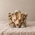 1700s French Gothic Stone Gargoyle Lion Head, Antique Church Architectural Fragment, Medieval Grotesque Sculpture Wall Decor - Image 1