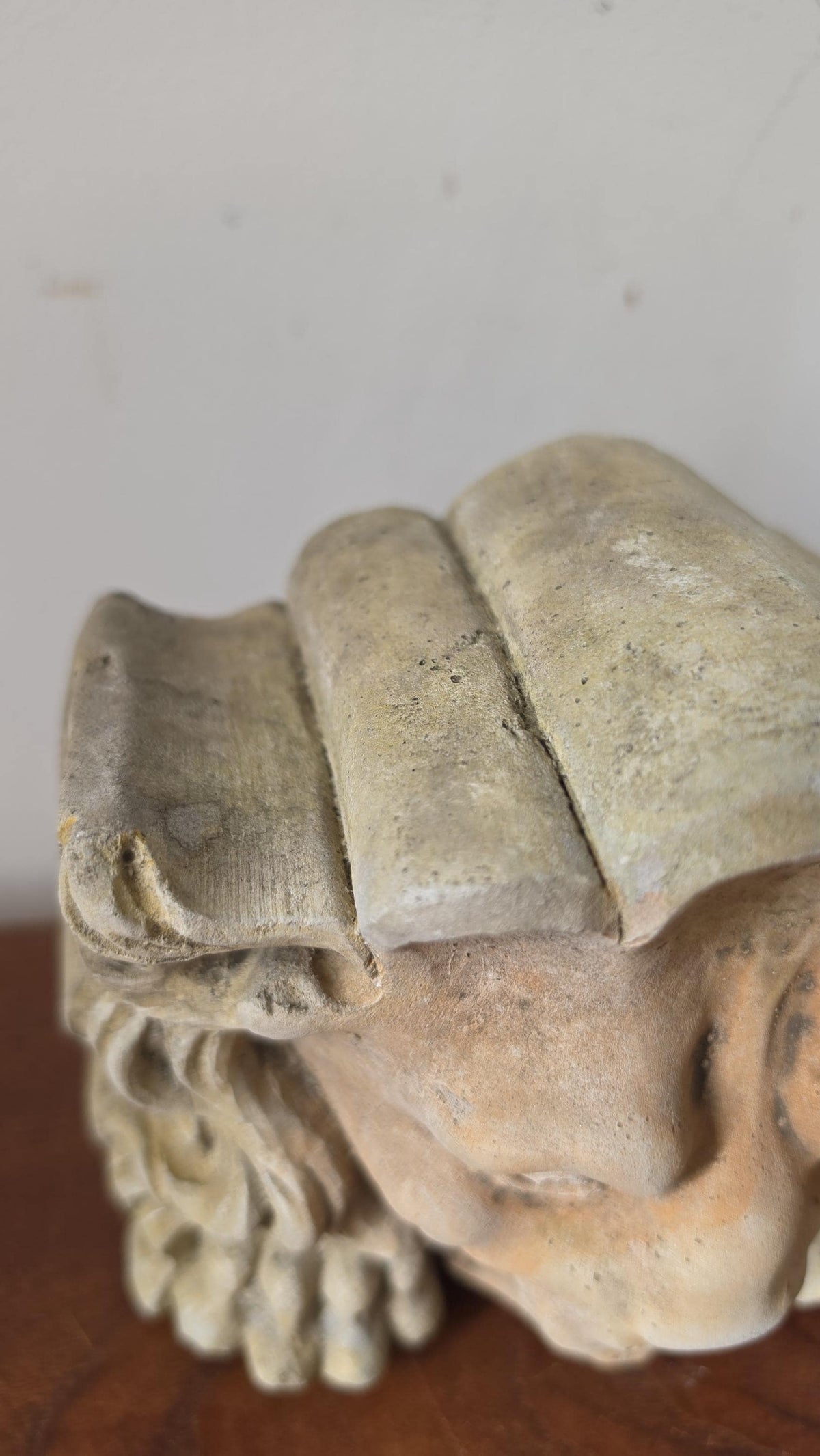 1700s French Gothic Stone Gargoyle Lion Head, Antique Church Architectural Fragment, Medieval Grotesque Sculpture Wall Decor - Image 8