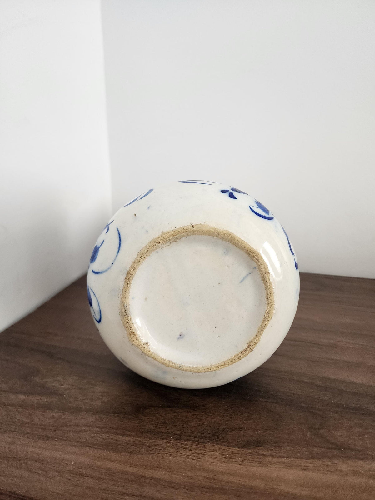 Vintage Blue and White Floral Vase | Delft-Style Ceramic Vase