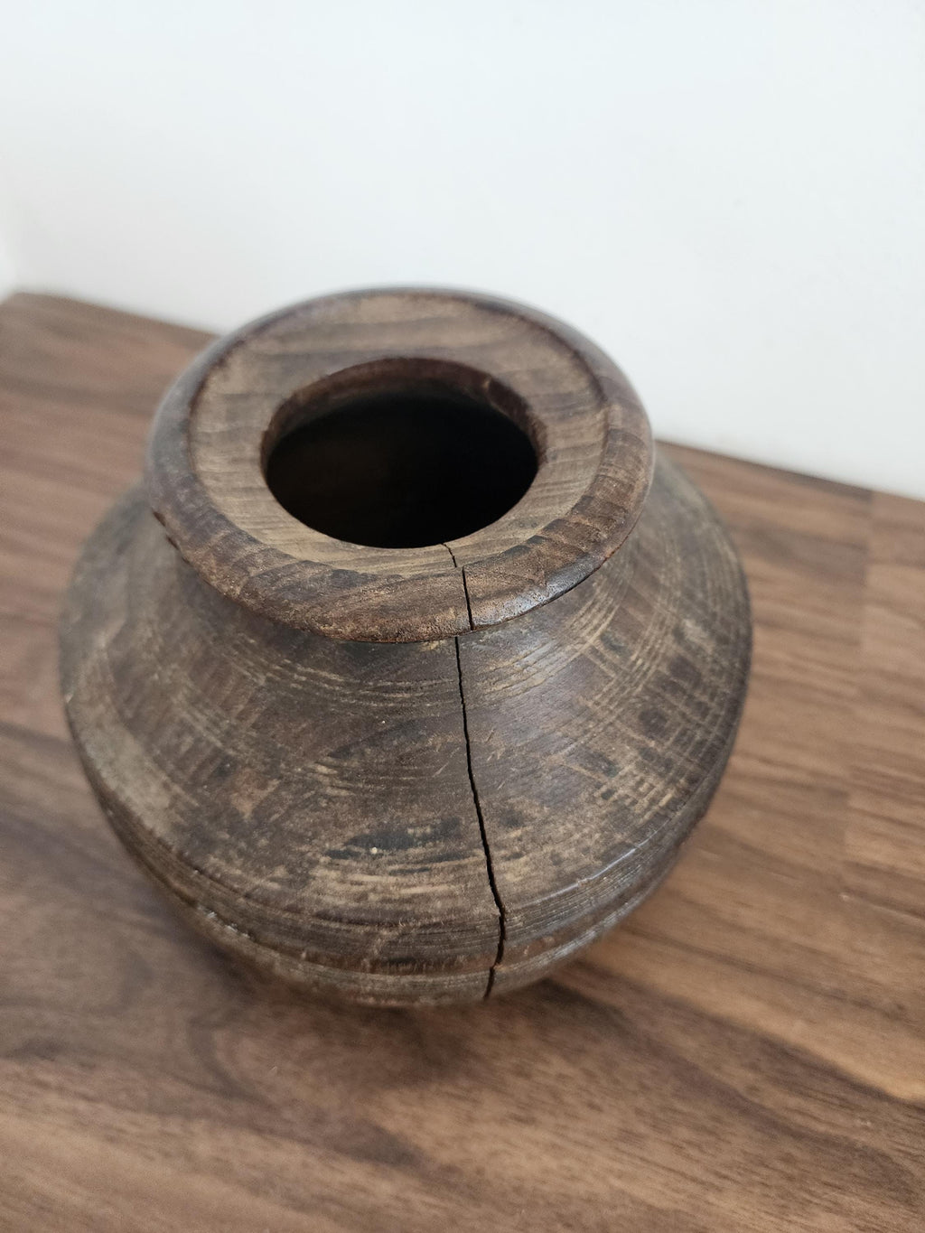 Vintage Turned Wood Bowl from Kongo | African Handcrafted Vessel
