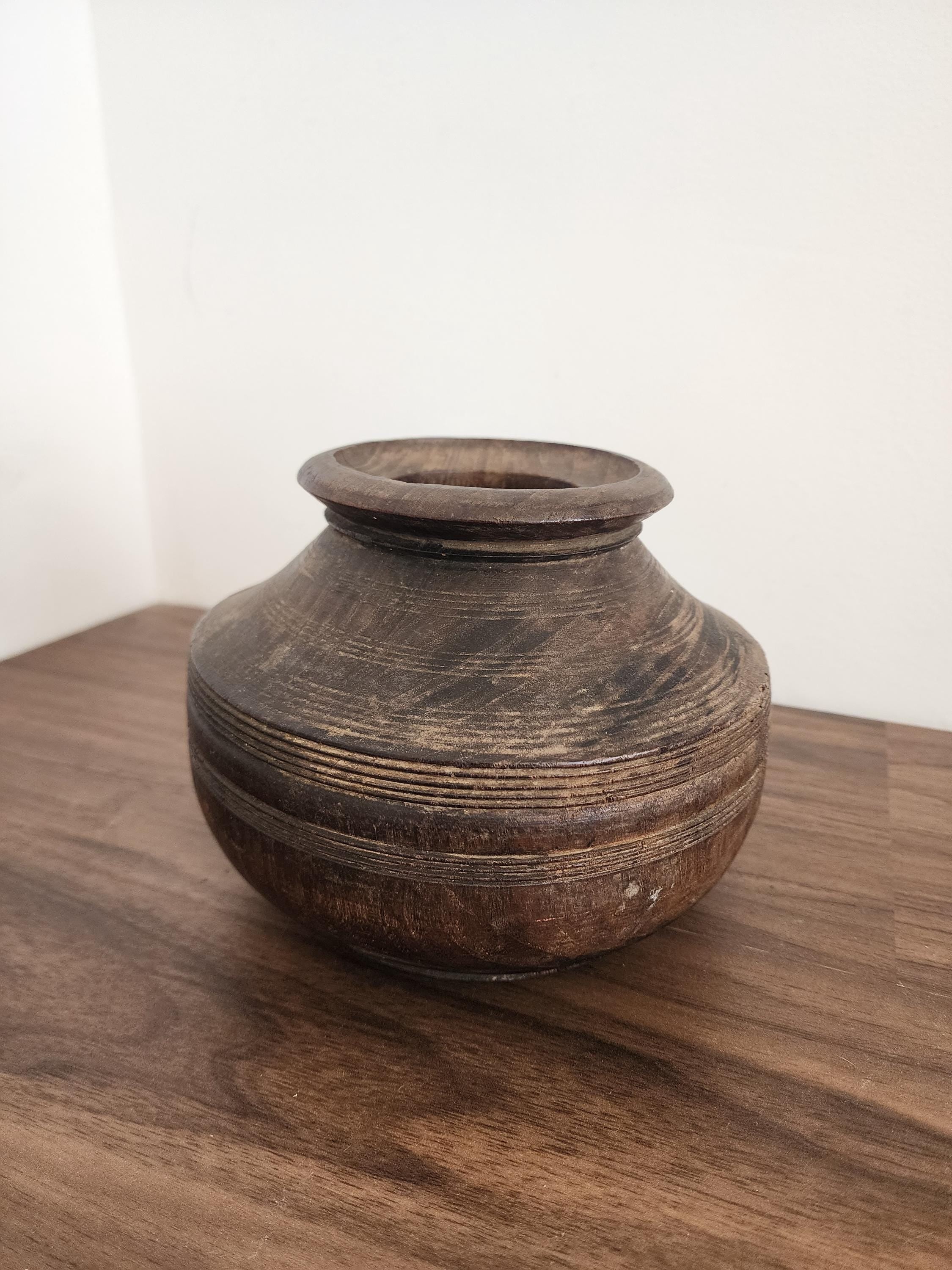 Vintage Turned Wood Bowl from Kongo | African Handcrafted Vessel