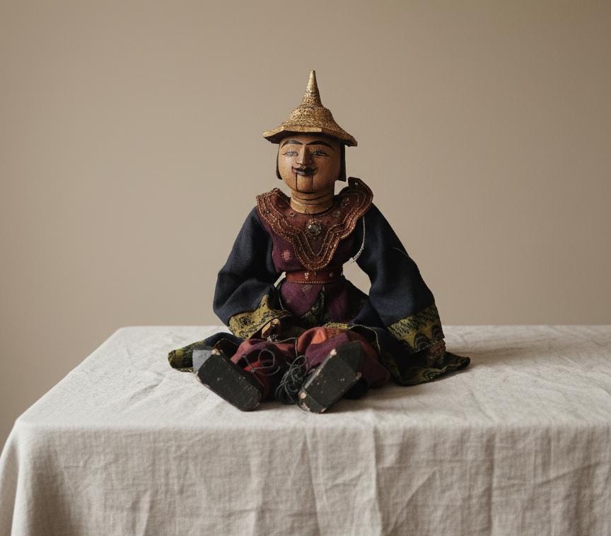 Vintage Indonesian Wayang Golek Puppet