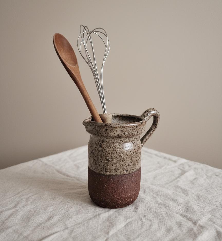 Rustic Studio Pottery Pitcher