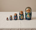 Vintage Blue Matryoshka Doll Set