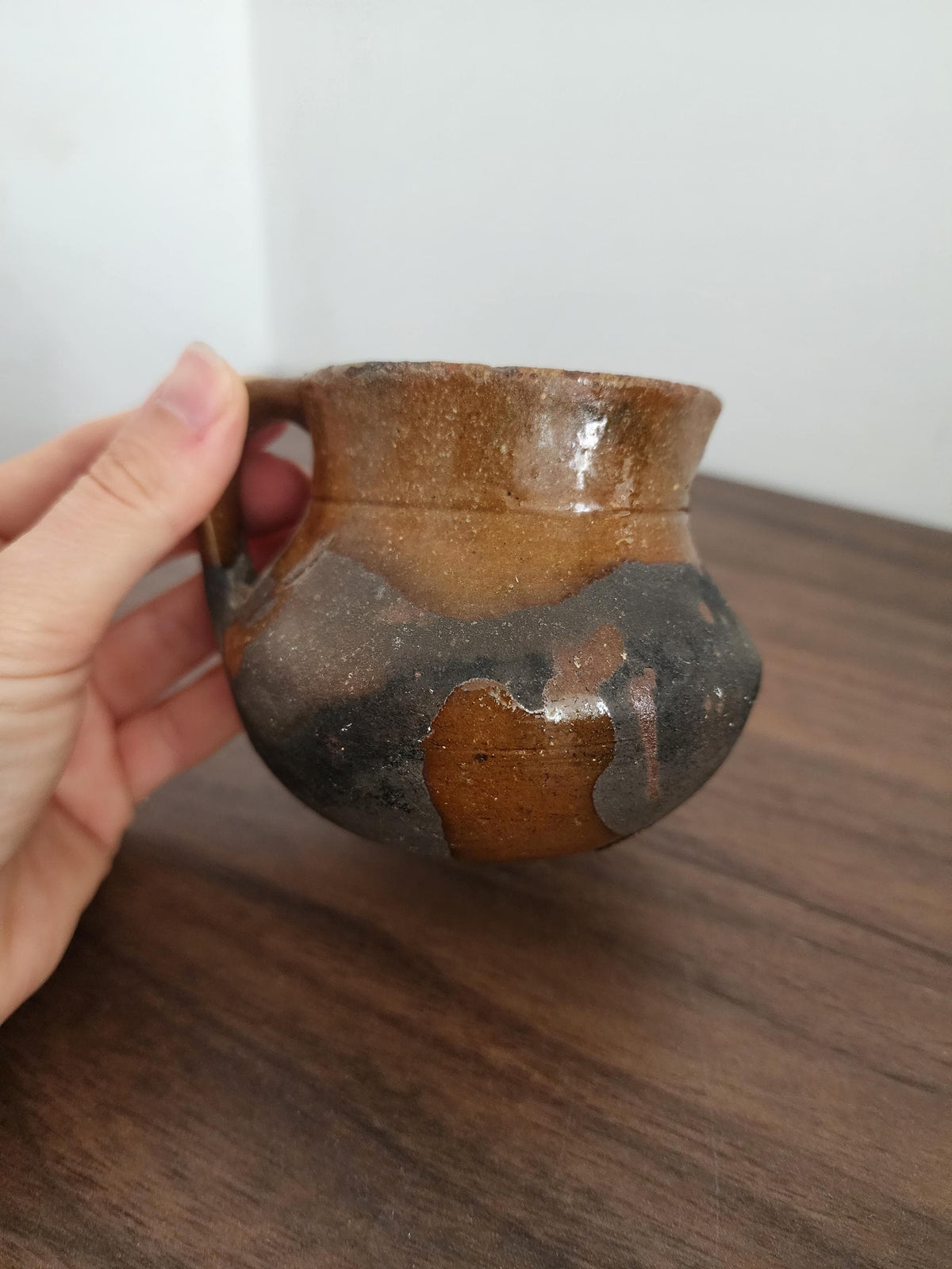 Miniature Spanish Clay Pot, Rustic Handmade Terracotta Jug, Tiny Ceramic Vessel, Folk Art Pottery Decor Collectible