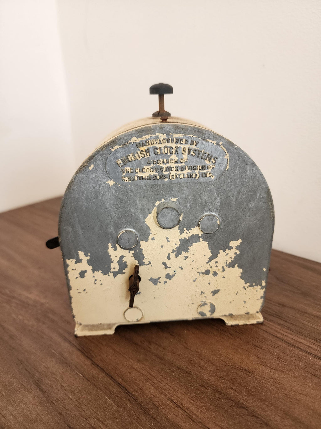 Vintage Smiths Industrial Timer, Non Working Mid Century English Stopwatch, Cream Metal Desk Clock, Retro Kitchen Decor, Made in England
