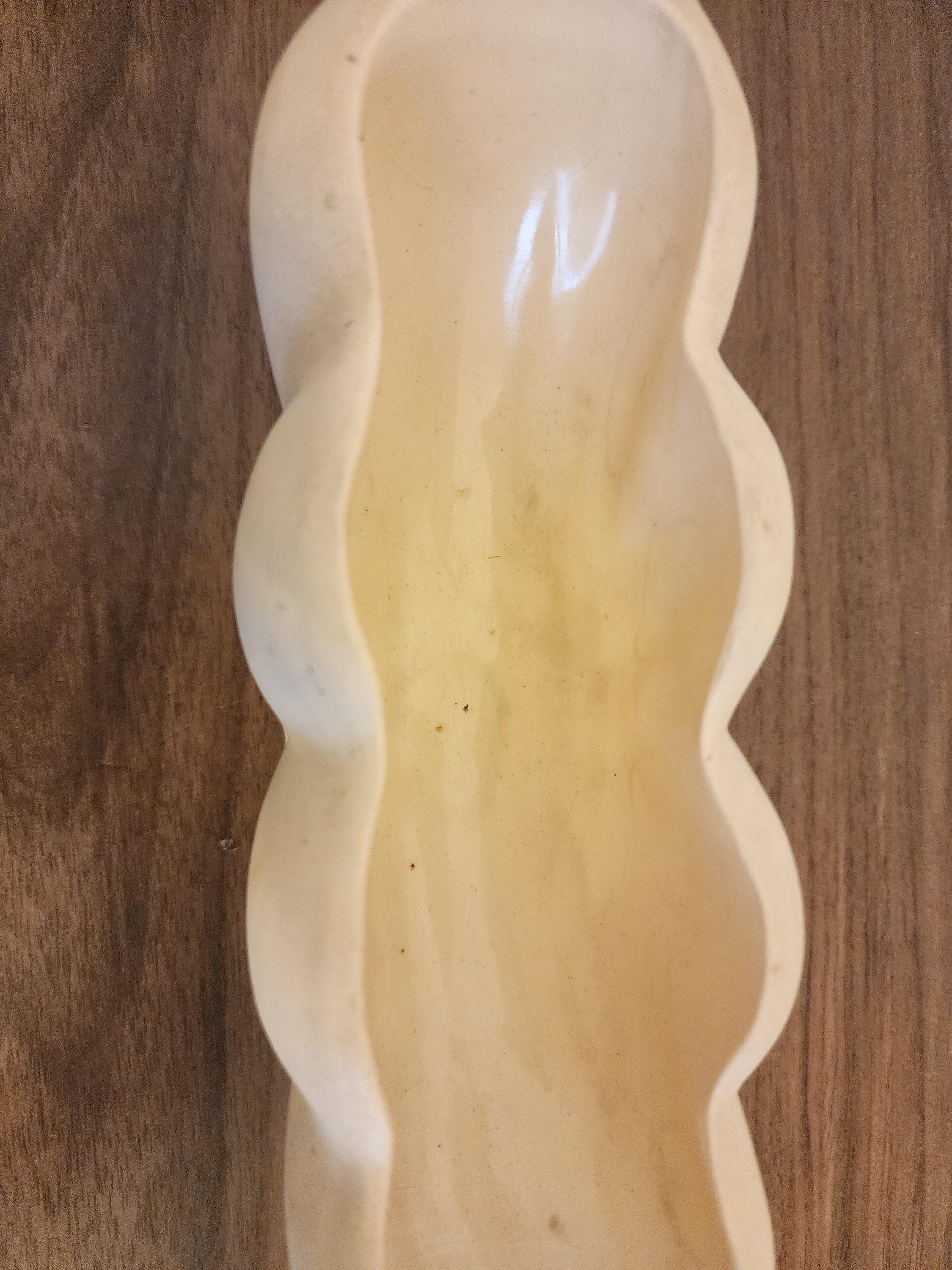 Rare Fulham Pottery Sculptural Bowl, Hand-Signed Adler Ware, Spry-Era English Art Pottery Centrepiece, Unglazed Cream Vessel