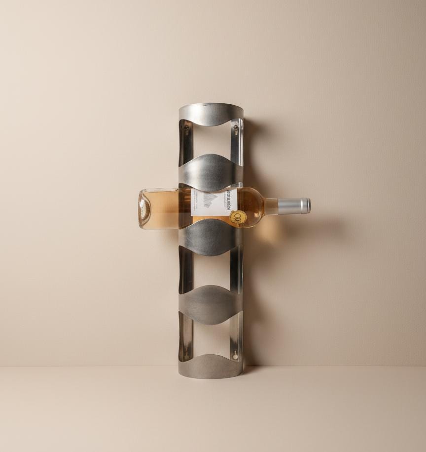 Vintage IKEA Metal Wine Rack