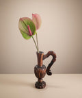 Vintage Hand Carved Wooden Ewer
