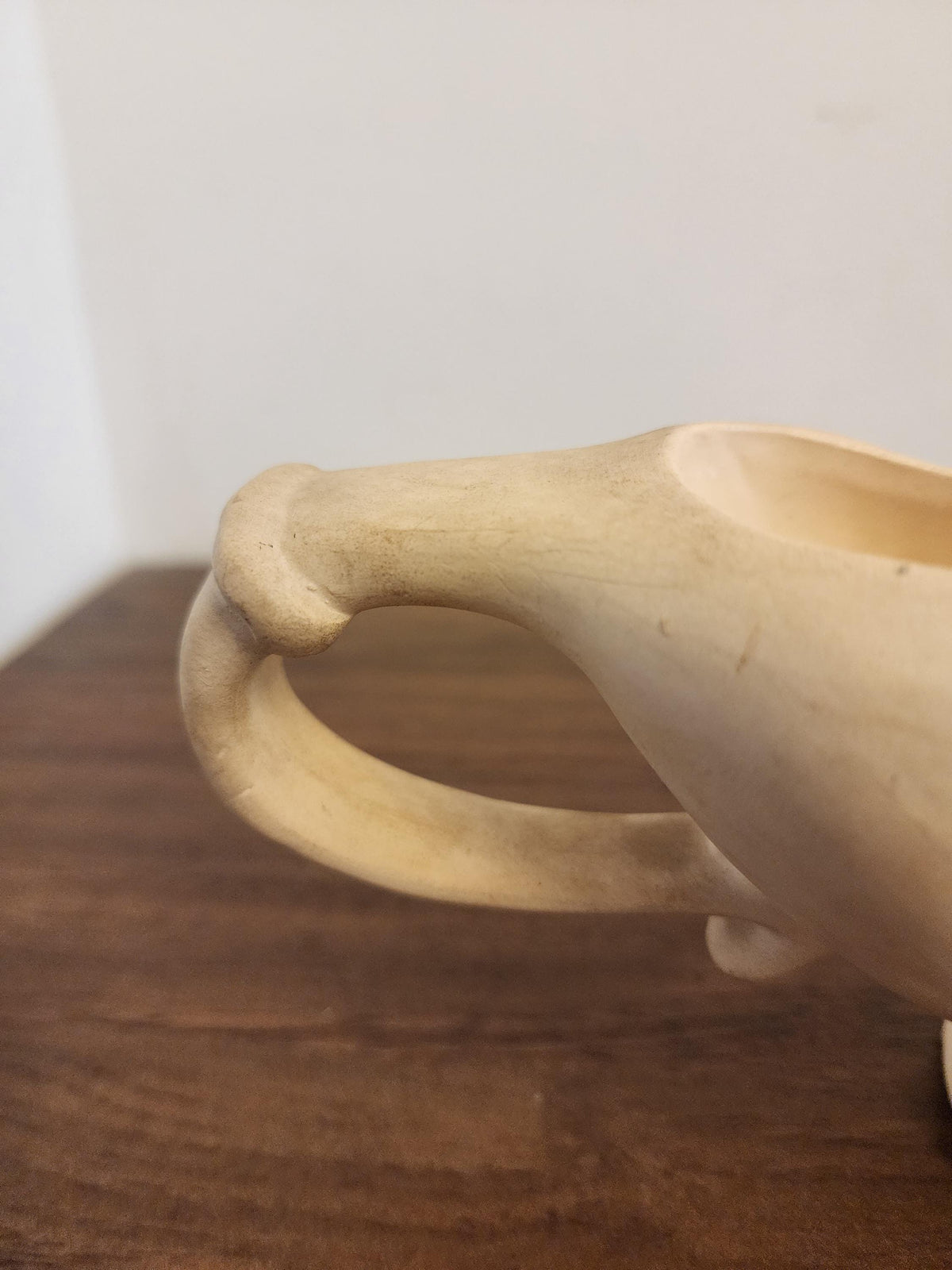 Rare Fulham Pottery Sculptural Bowl, Hand-Signed Adler Ware, Spry-Era English Art Pottery Centrepiece, Unglazed Cream Vessel