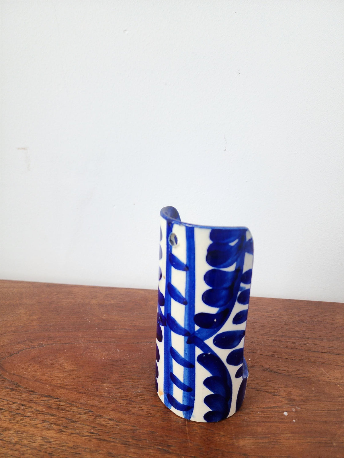 Blue and White Talavera Wall Candle Holder, Hand Painted Ceramic Sconce, Spanish Pottery Candle Holder, Mediterranean Decor