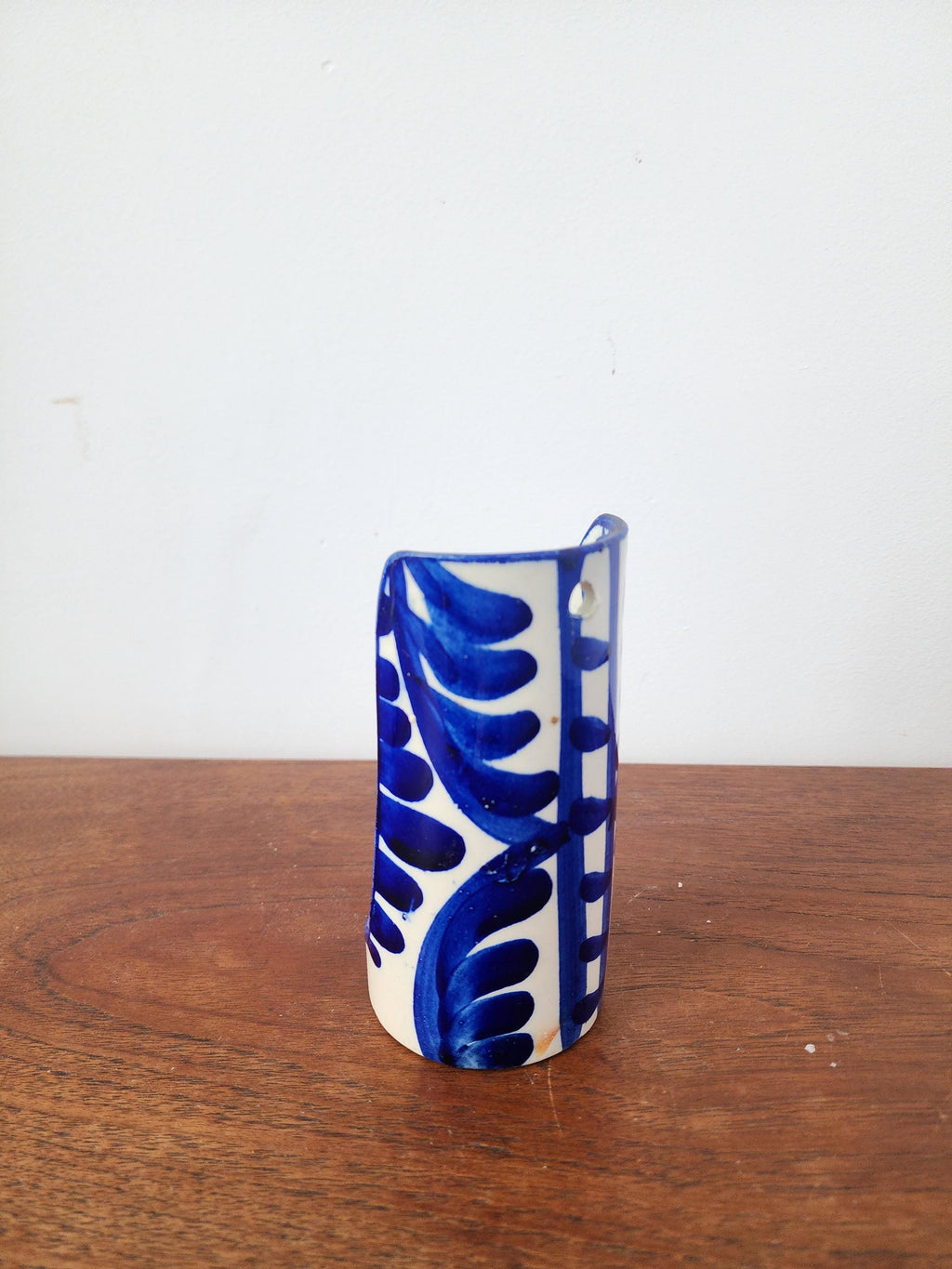 Blue and White Talavera Wall Candle Holder, Hand Painted Ceramic Sconce, Spanish Pottery Candle Holder, Mediterranean Decor
