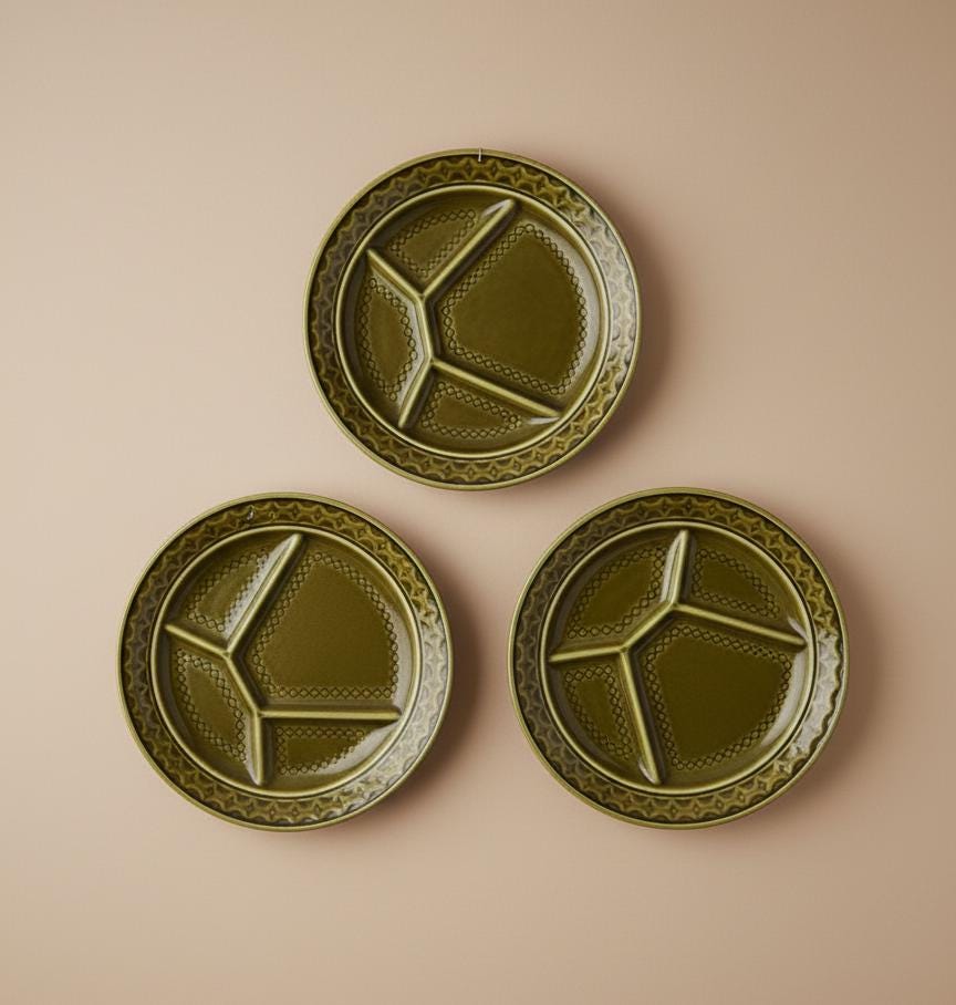 Vintage Set of 3 Sarreguemines Plates