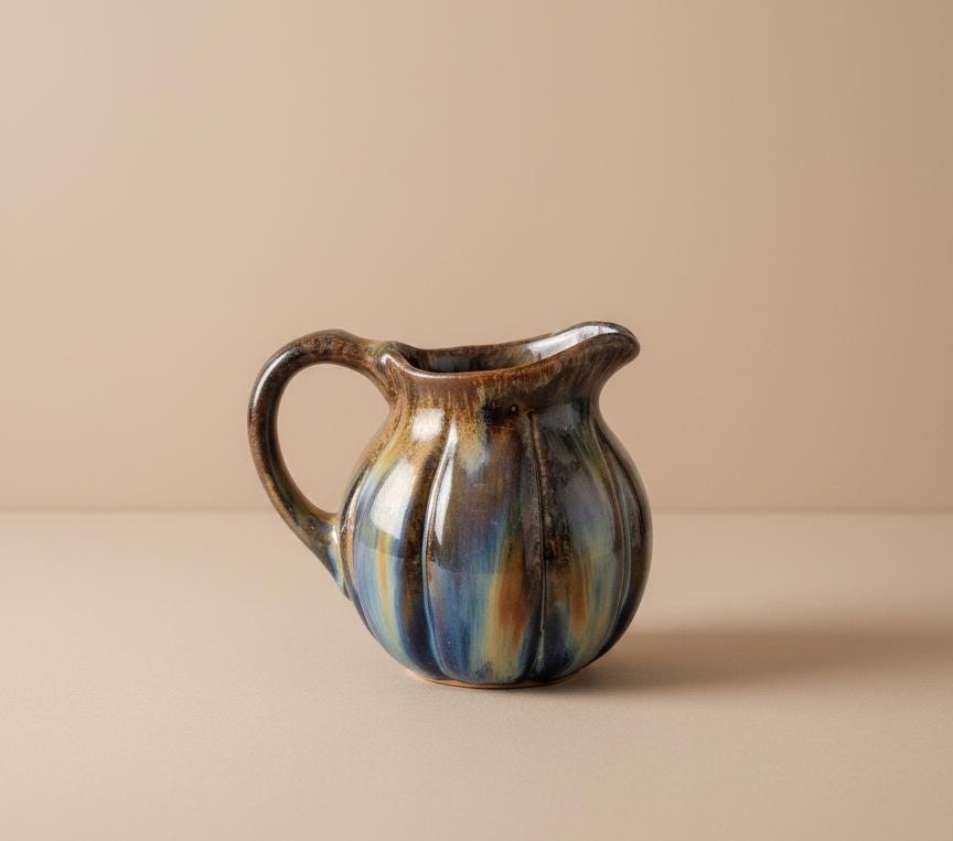 Vintage Digoin Studio Pottery Jug Vase