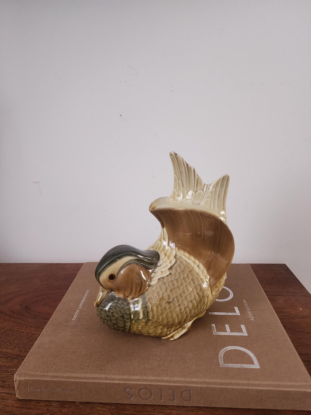 Rare Retired Lladró 4695 Mandarin Duck Figurine, Hand Painted Spanish Porcelain, Vintage Collectible Bird Sculpture, 1970s Lladró Spain