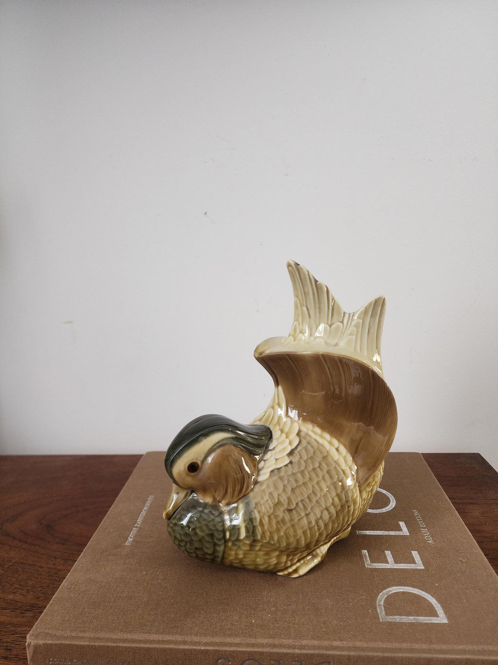 Rare Retired Lladró 4695 Mandarin Duck Figurine, Hand Painted Spanish Porcelain, Vintage Collectible Bird Sculpture, 1970s Lladró Spain