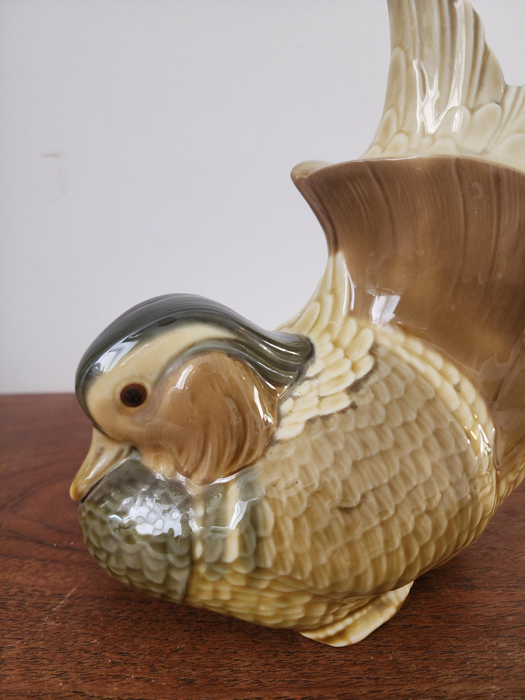 Rare Retired Lladró 4695 Mandarin Duck Figurine, Hand Painted Spanish Porcelain, Vintage Collectible Bird Sculpture, 1970s Lladró Spain