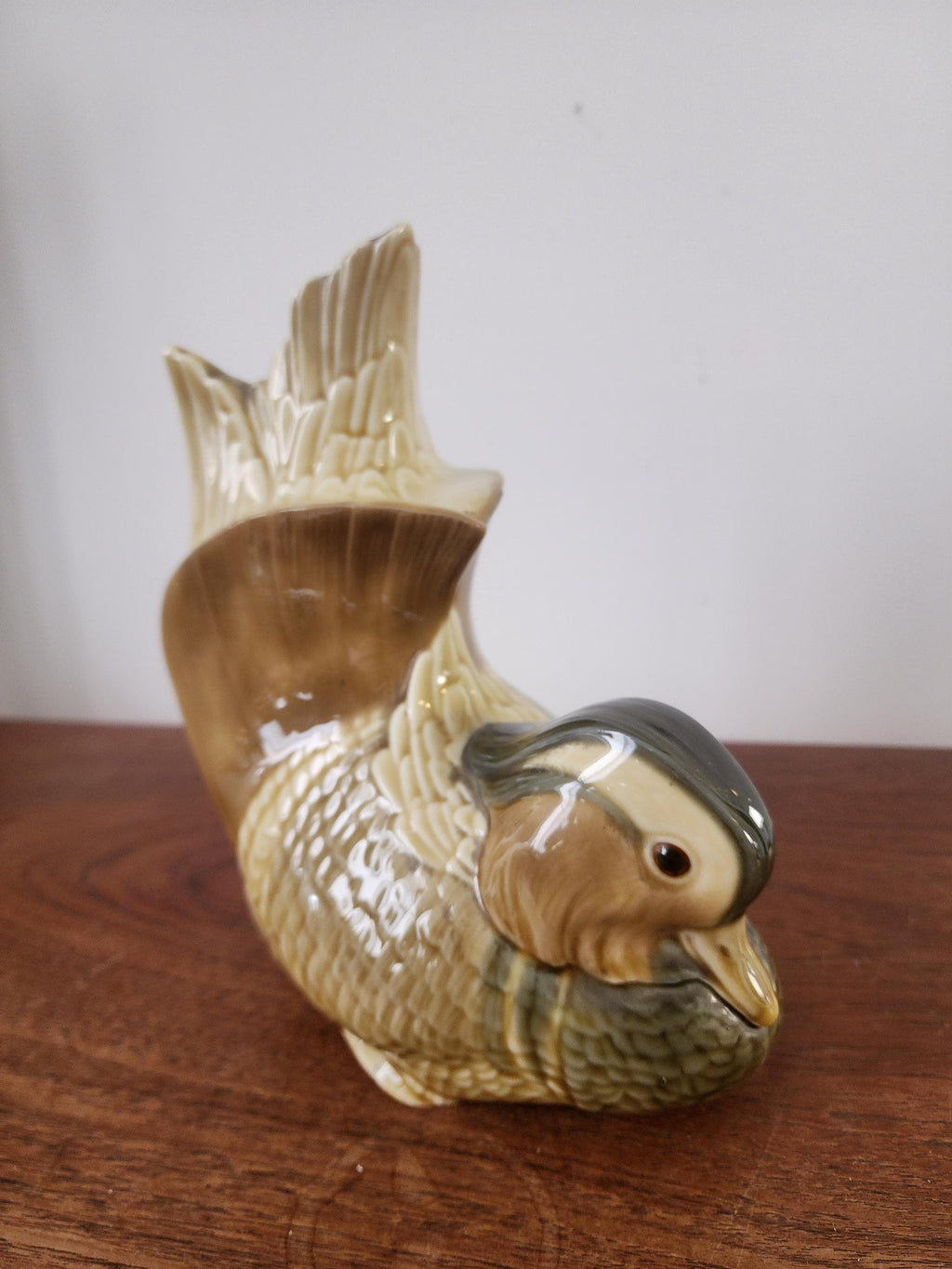 Rare Retired Lladró 4695 Mandarin Duck Figurine, Hand Painted Spanish Porcelain, Vintage Collectible Bird Sculpture, 1970s Lladró Spain