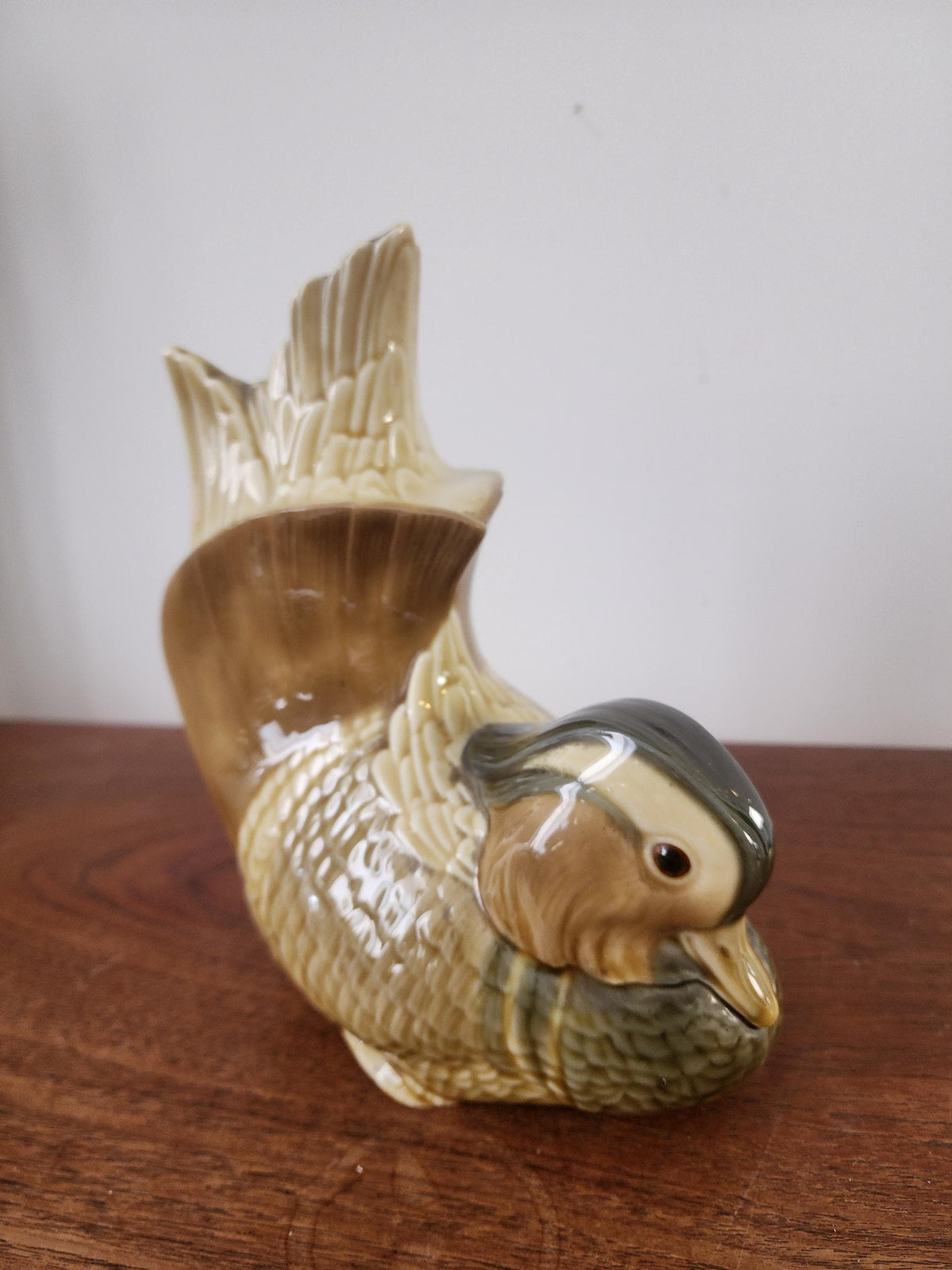 Rare Retired Lladró 4695 Mandarin Duck Figurine, Hand Painted Spanish Porcelain, Vintage Collectible Bird Sculpture, 1970s Lladró Spain