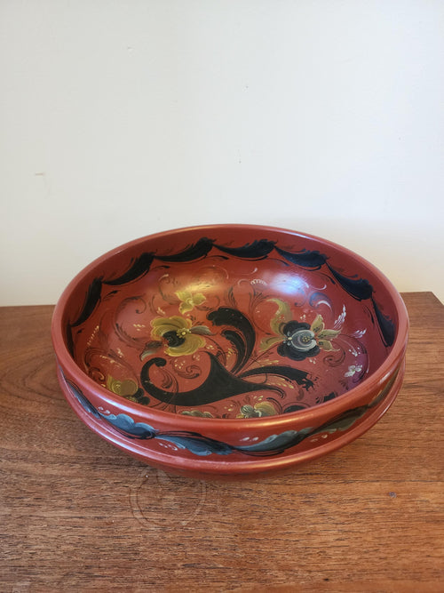 Vintage Ellen Marie Janson Rosemaling Bowl