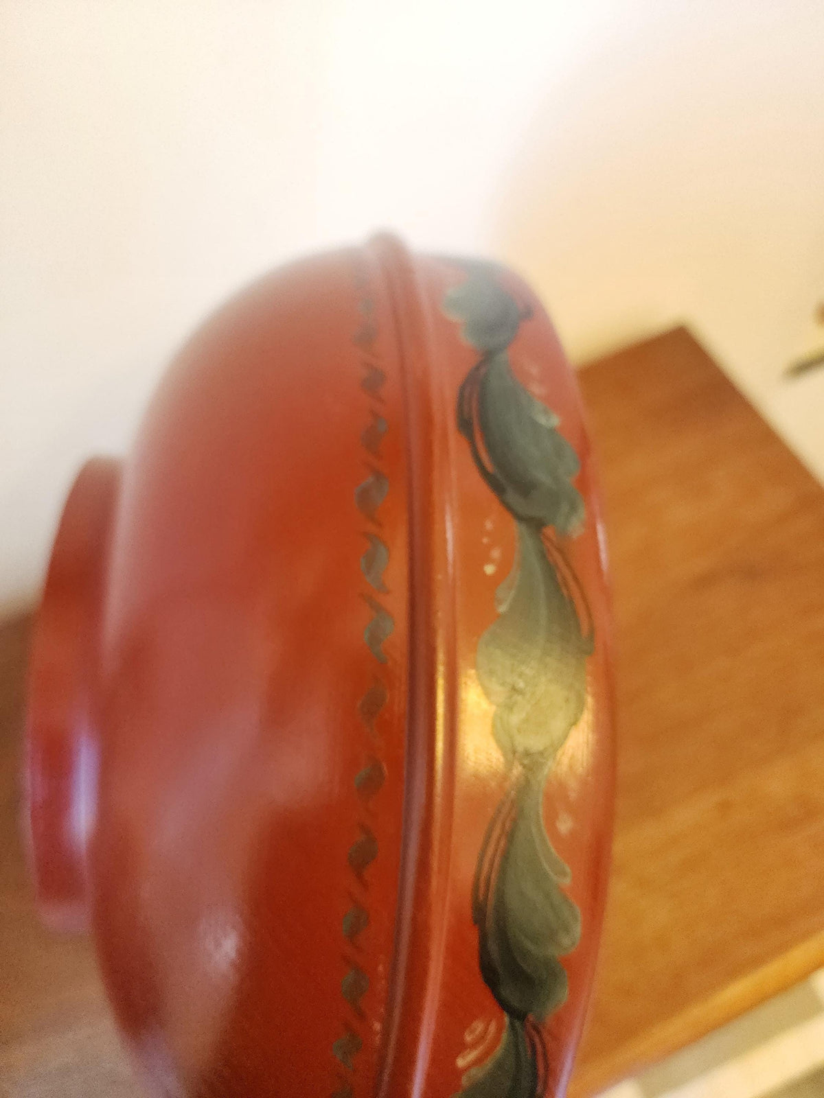 Ellen Marie Janson Rosemaling Bowl, 1978 Signed Scandinavian Folk Art, Hand Painted Nordic Wood Bowl, Vintage Norwegian Decor