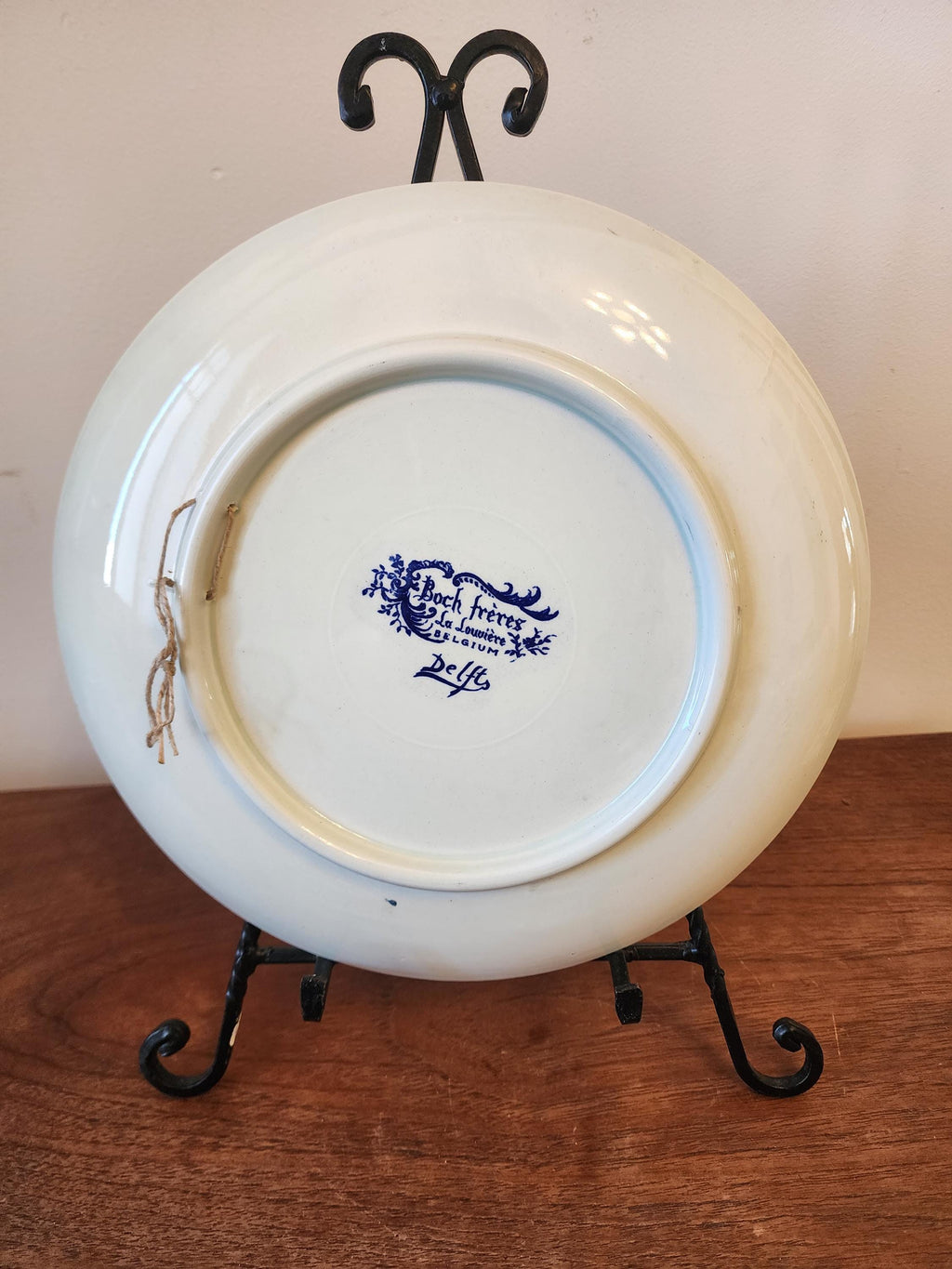 Boch Frères Delft Plate, Belgian Blue and White Pottery, Vintage Fisherman Maritime Wall Art, Royal Boch Collectible Ceramic