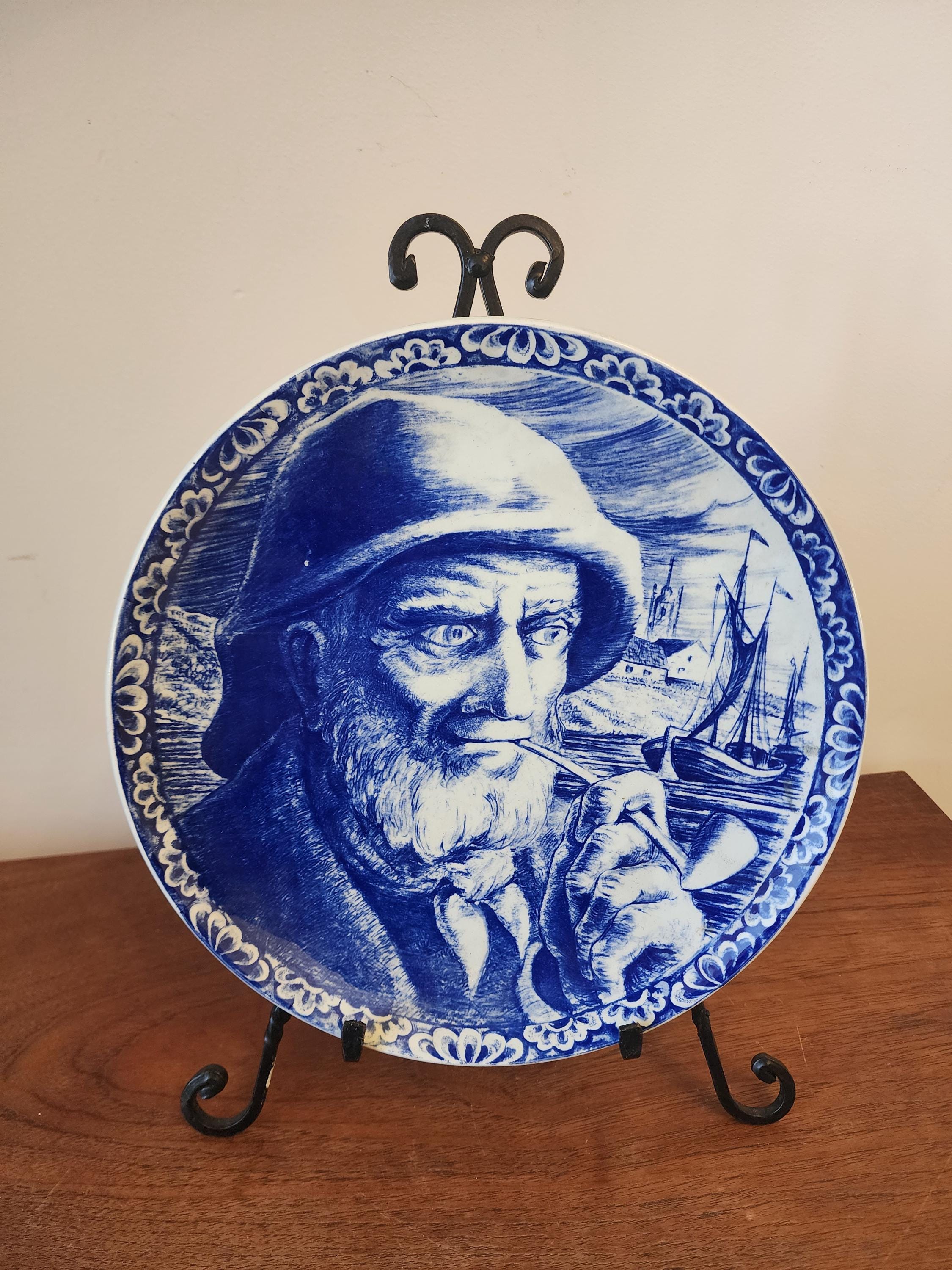 Vintage Boch Frères Delft Plate