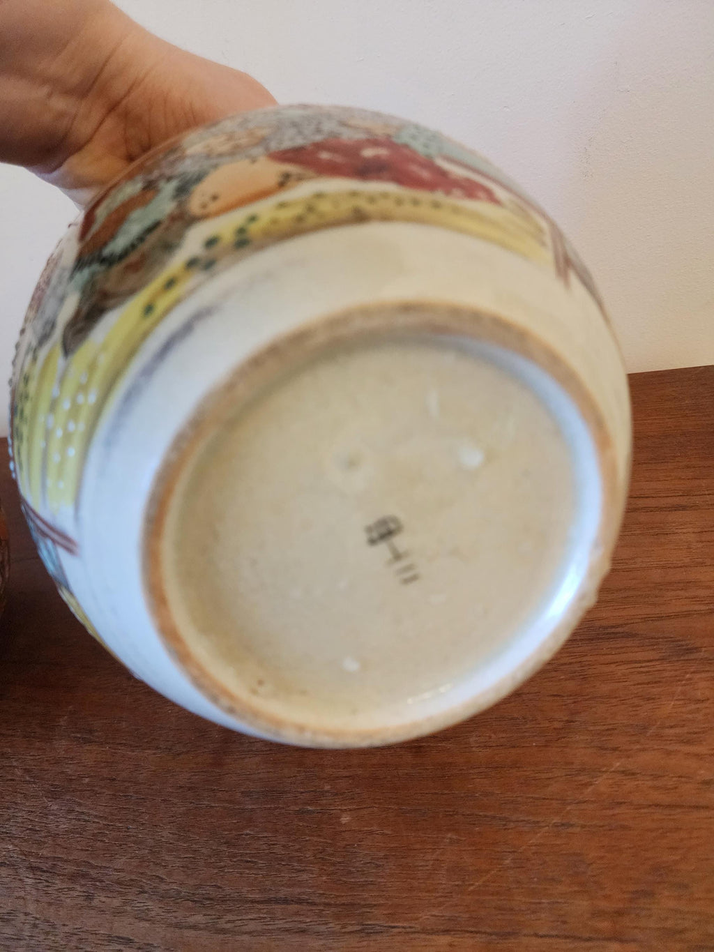 Pair of Japanese Satsuma Jars, Hand Painted Kutani Style Pottery, Vintage Oriental Vases with Handles, Signed Gilded Decor