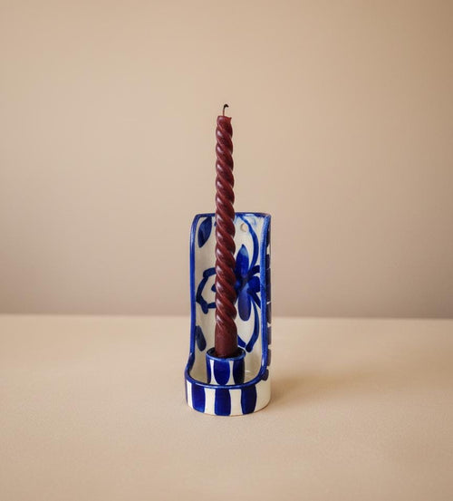 Vintage Blue and White Talavera Wall Candle Holder