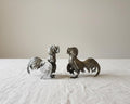 Vintage silver plated fighting Rooster Figurines Pair